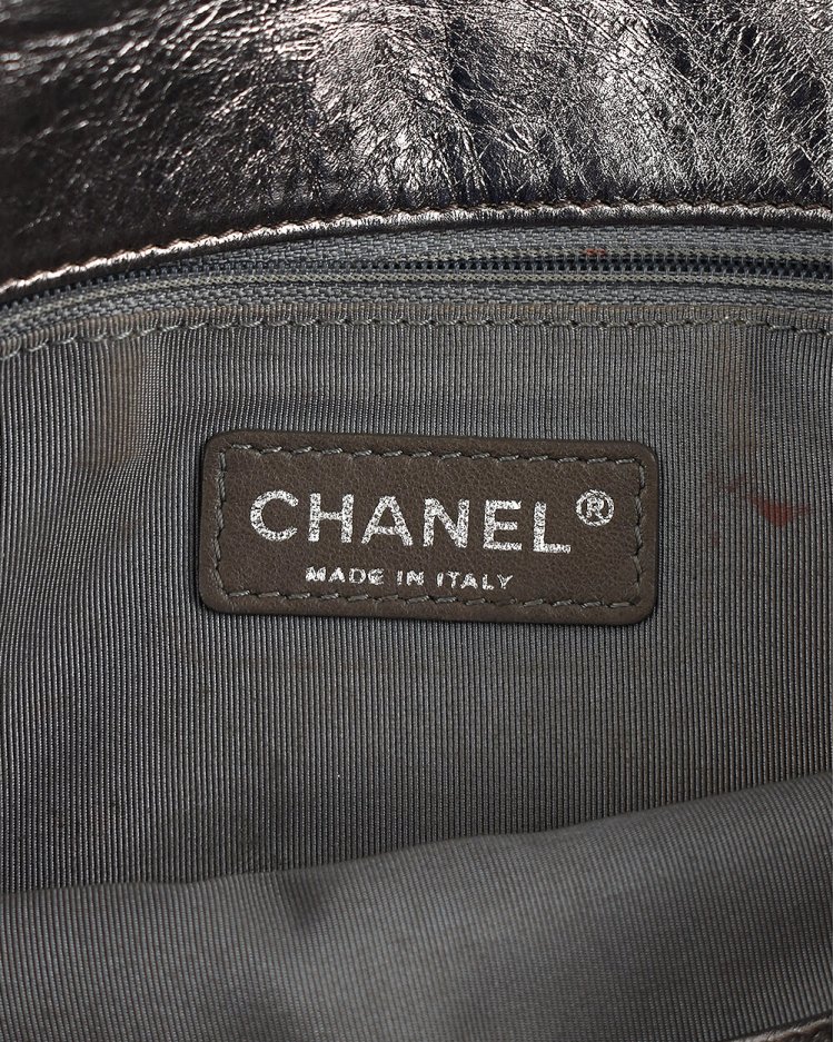chanel flap bolsa silver chain