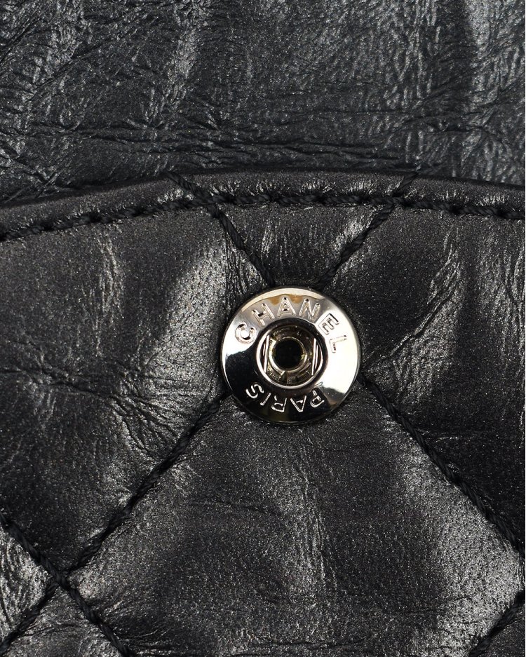 black bolsa with silver