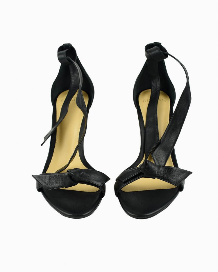 Sandália Alexandre Birman original Clarita 75 em couro preto feminina