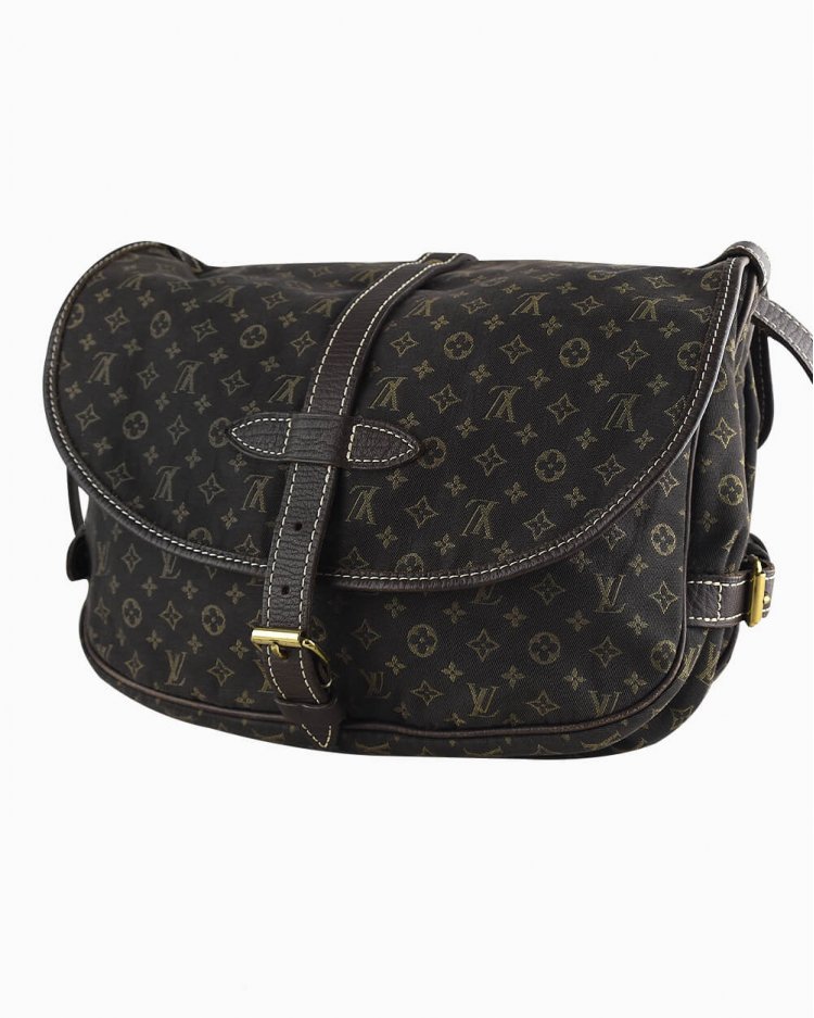 louis vuitton black and brown bolsa