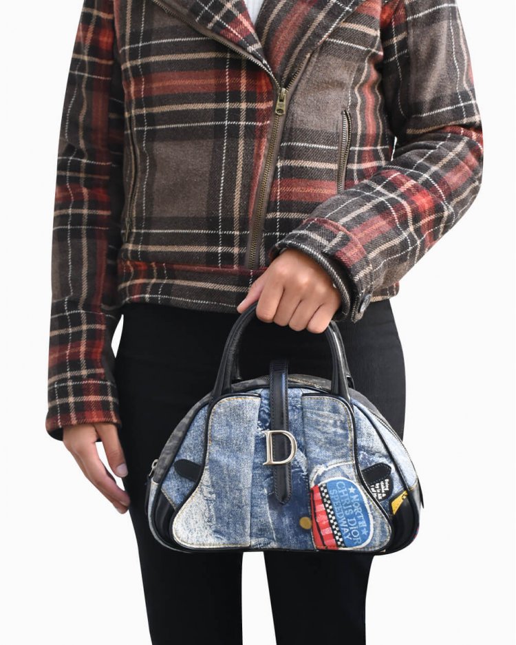 denim saddle bolsa