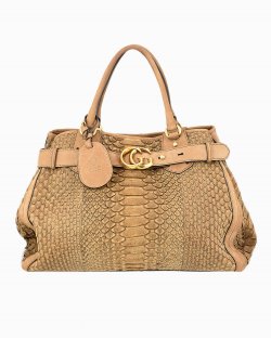 Bolsa Gucci Python Large Running Tote