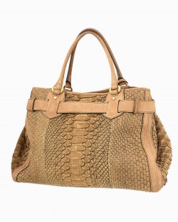 Bolsa Gucci Python Large Running Tote