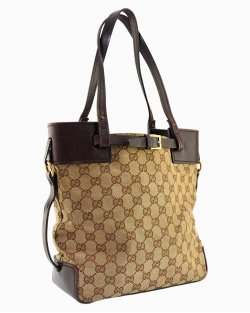 Bolsa Gucci GG Supreme Tote Marrom