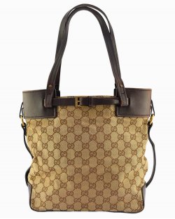 Bolsa Gucci GG Supreme Tote Marrom