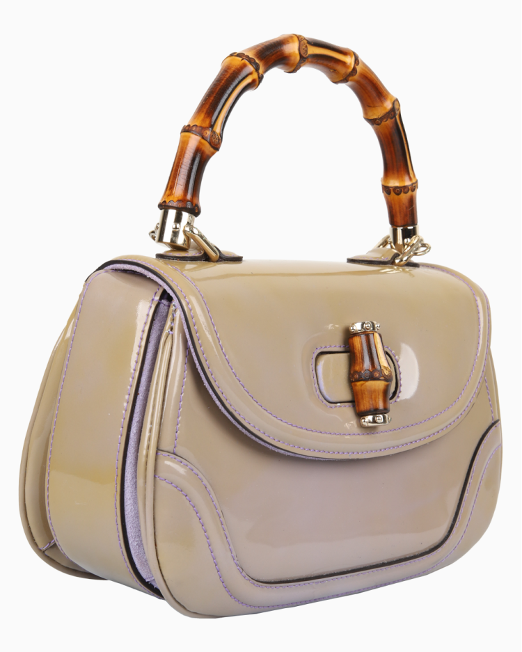Bolsa Gucci original New Bamboo lavanda feminina