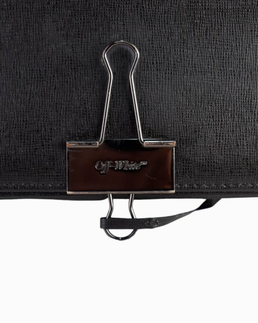 off white medium binder clip bolsa