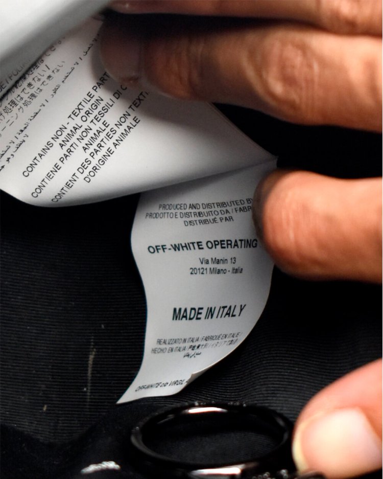 off white paper clip bolsa