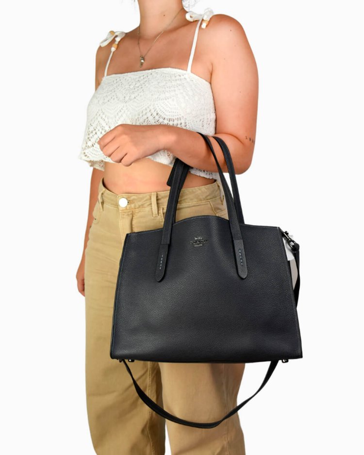 coach gunmetal bolsa