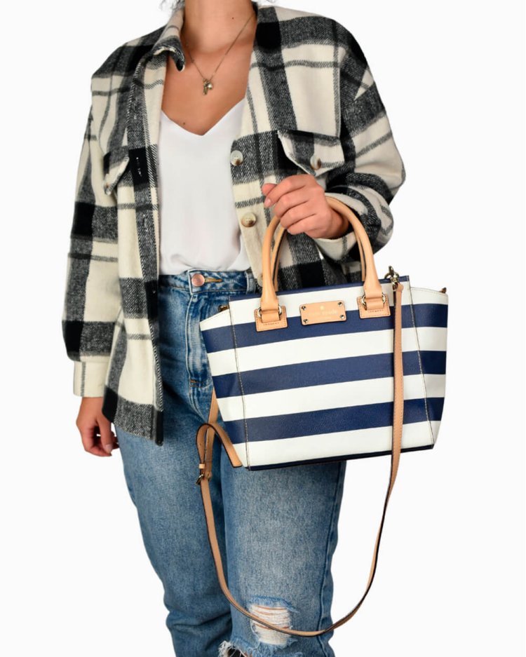 aldo striped bolsa