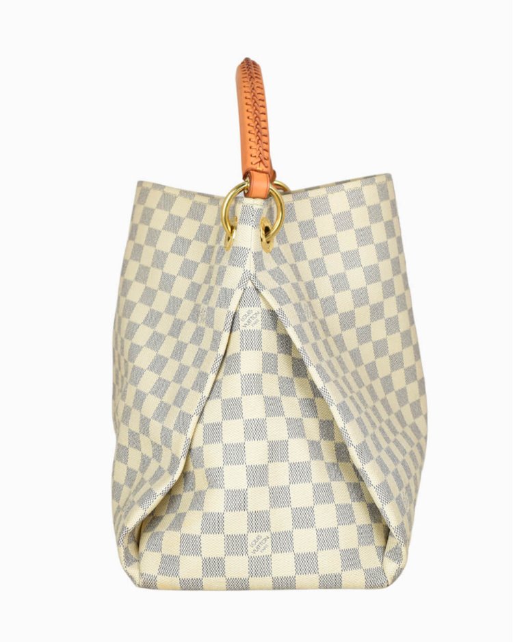 louis vuitton blue checkered bolsa