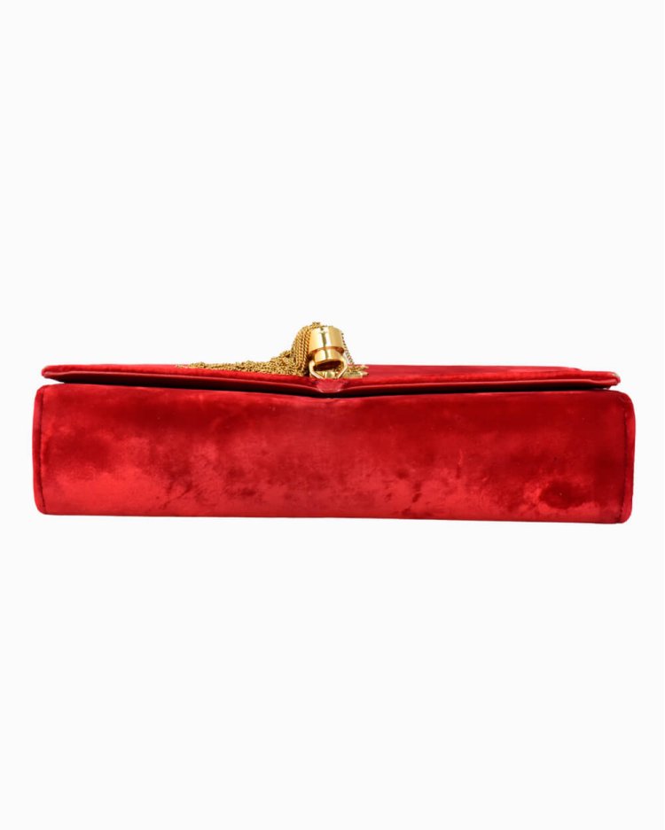 ysl red velvet bolsa