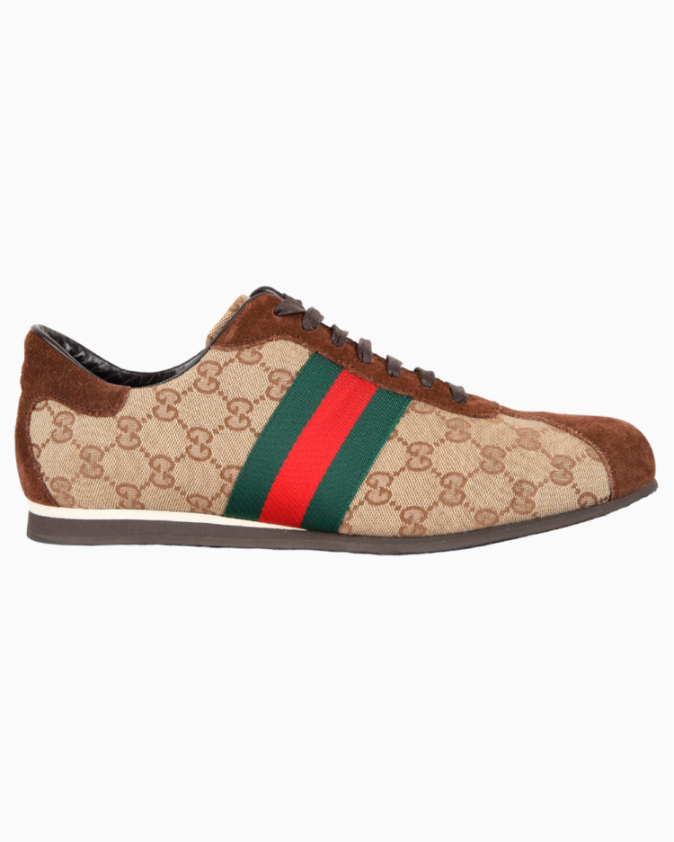Tênis Gucci Original GG Canvas Suede Web Monograma Masculino