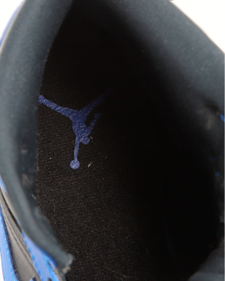 Tênis Nike Original Air Jordan 1 Mid Hyper Royal Azul e Preto Masculino