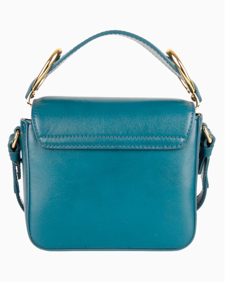Bolsa Chloé Original C Mini Azul Petróleo Feminina