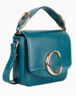 Bolsa Chloé C Mini Azul Petróleo