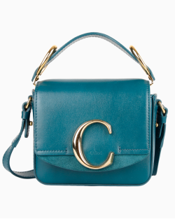 Bolsa Chloé C Mini Azul Petróleo