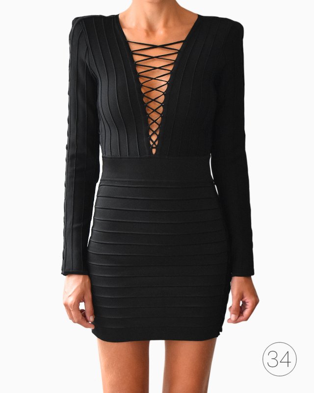 Vestido Balmain Transparência Preto Original EL634