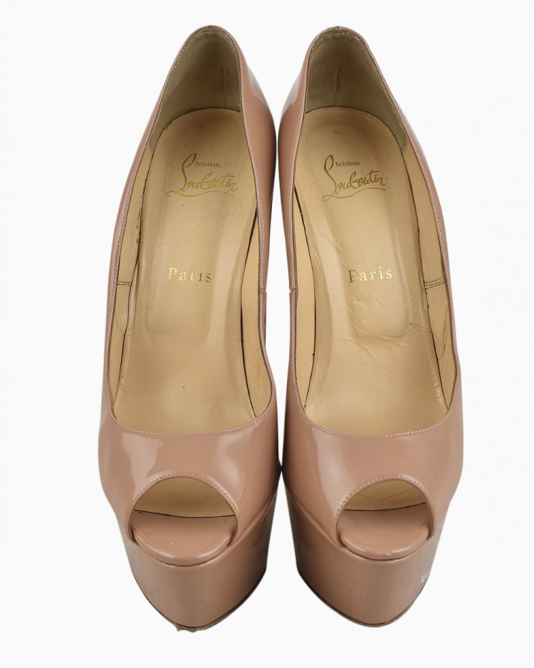Peep Toe Christian Louboutin Nude