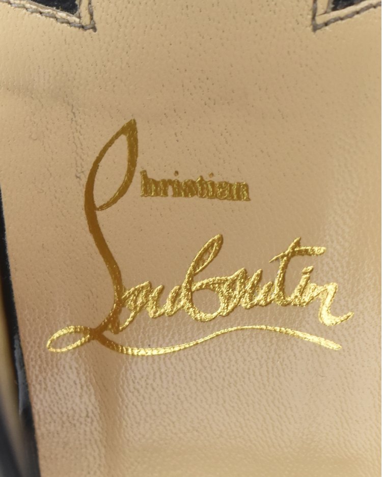 Sandália Christian Louboutin Original Verniz Preta Feminin