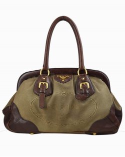 Bolsa Prada Frame Marrom