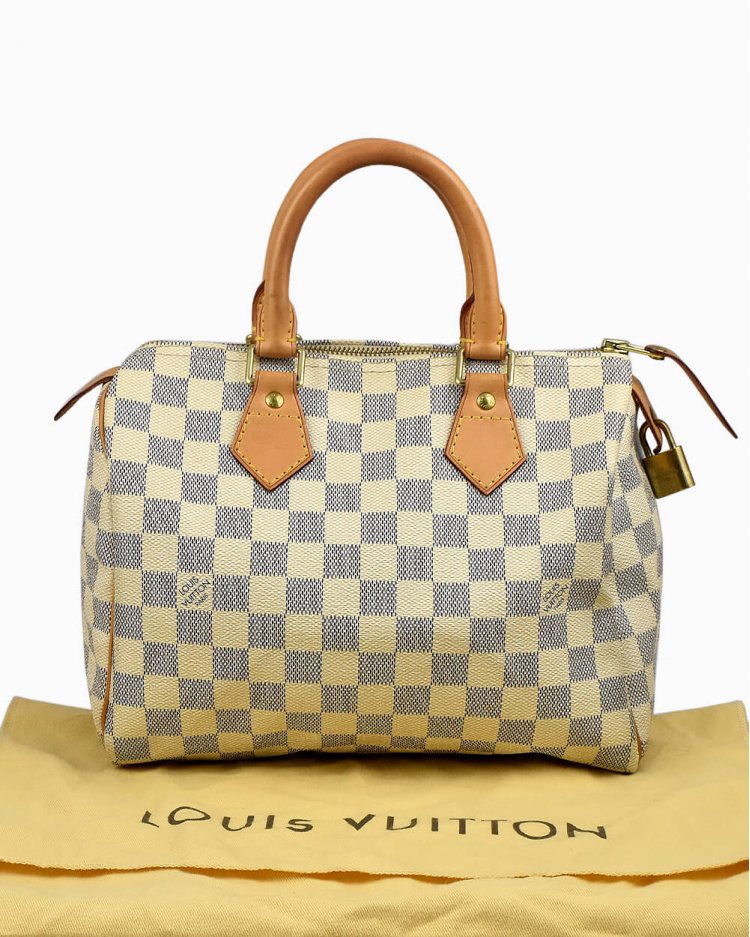 Bolsa Louis Vuitton Speedy 25 Damier Azur Original Feminino