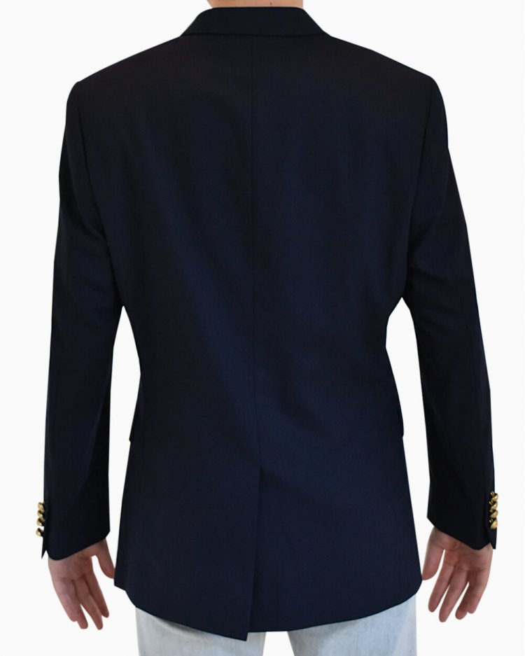 Blazer Slim Fit Balmain Original Azul Marinho Masculino