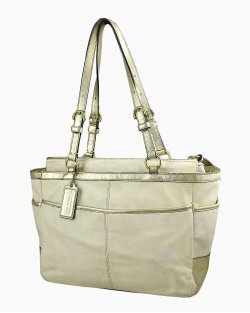 white bolsa coach