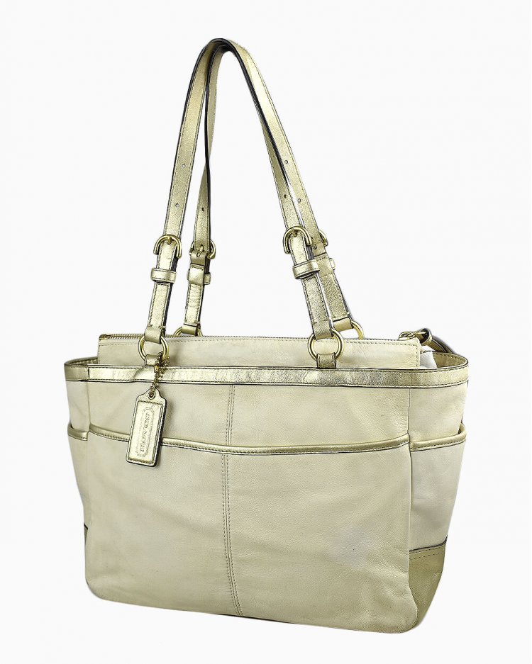 coach bolsas white leather