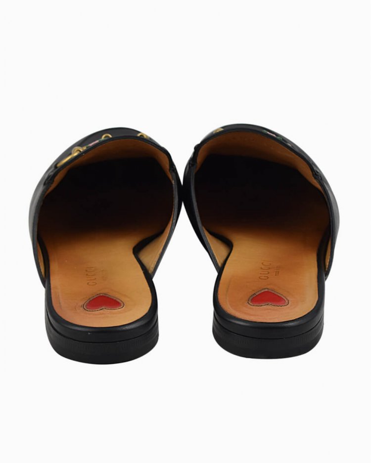 ミュール(GUCCI) Mule Gucci Horsebit Satin Tiger 35Br Autêntico Luxo Feminino