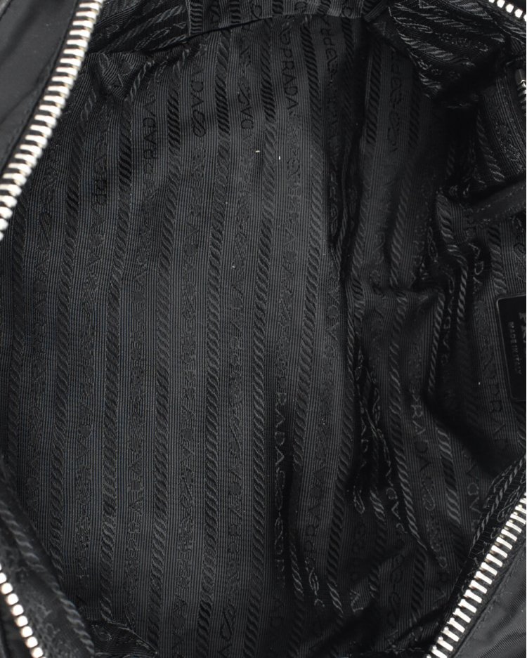 Bolsa Prada Nylon e Couro Preto Vintage Original Feminino