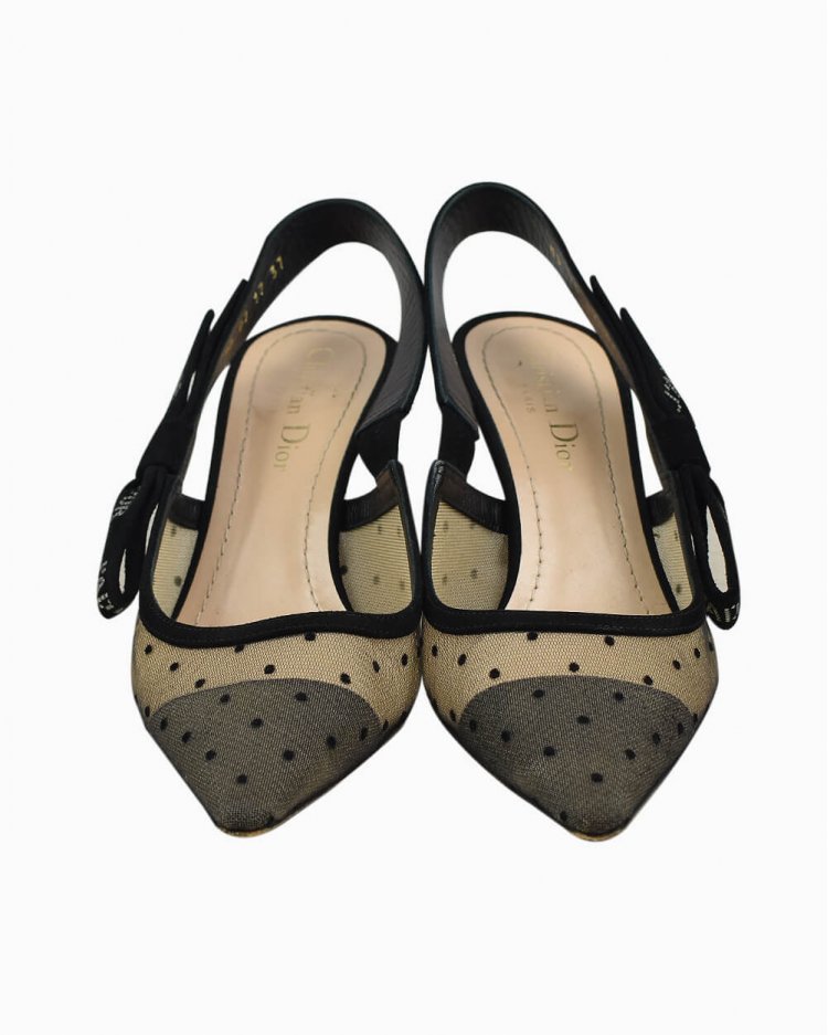 Sapato Christian Dior J'Adior Slingback Original Preto Feminino