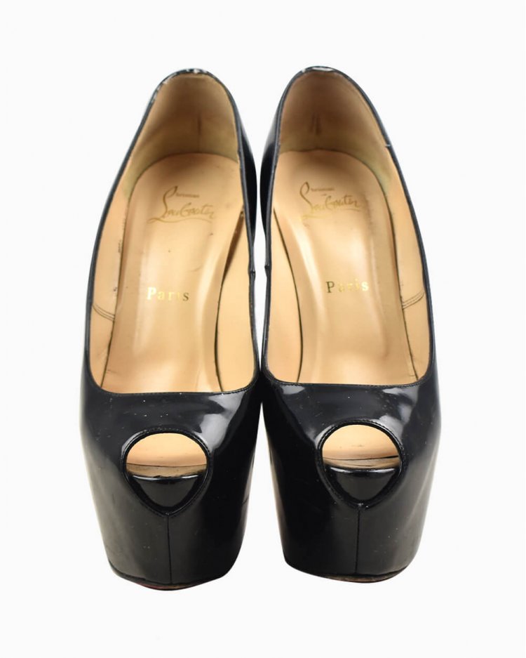 Sapato Louboutin original Bianca 140 peep toe feminino