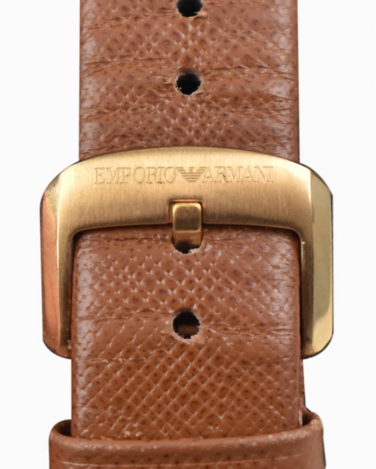 Relógio Empório Armani Original em couro caramelo Feminino