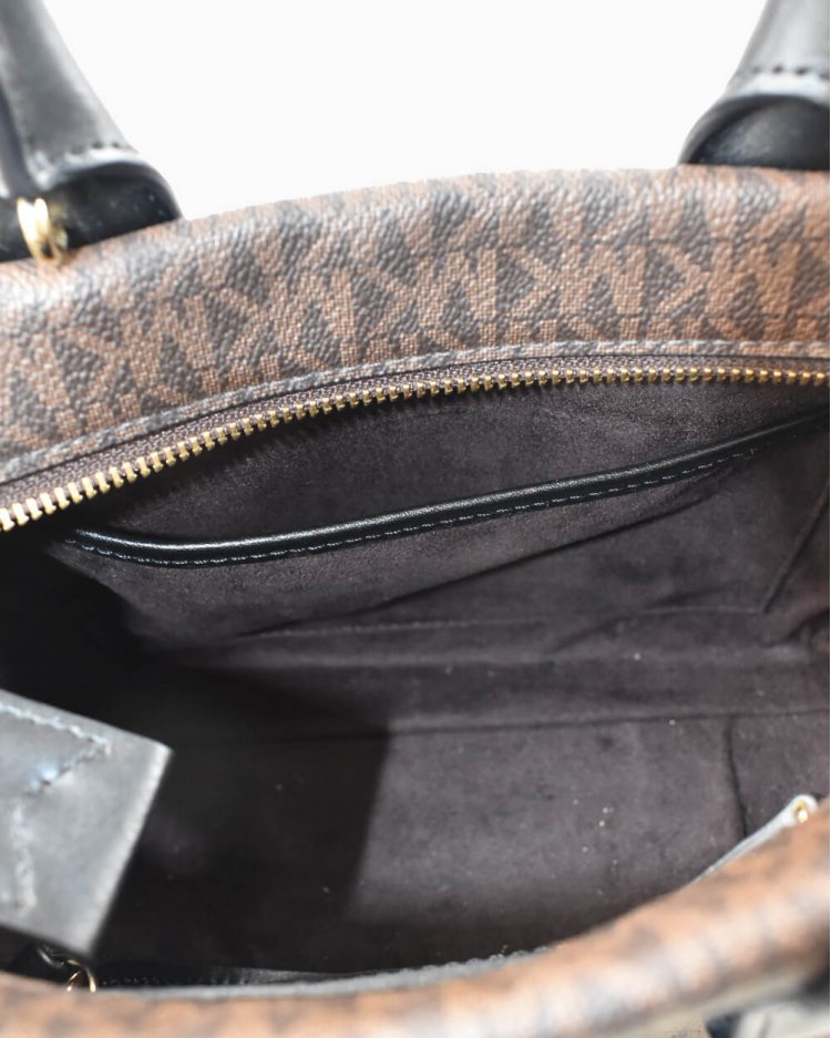 シリアル Bolsa Michael Kors original monograma Marrom feminina