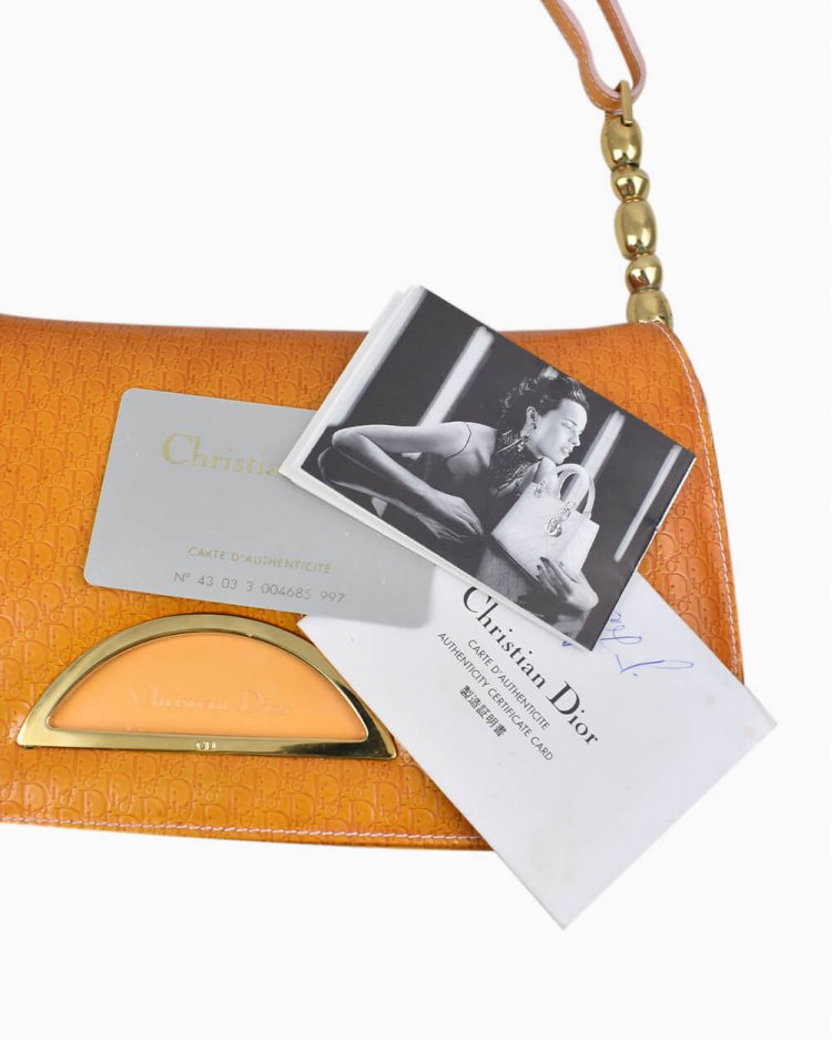 Bolsa Christian Dior original Malice Baguette Laranja feminina