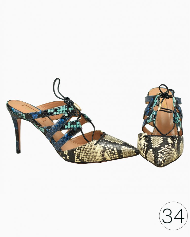 Sapato Aquazzura Belgravia Multicolor Original Feminino