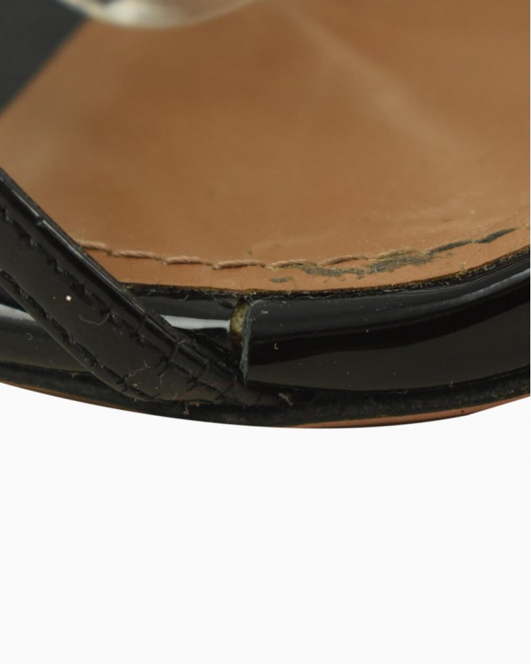 Sandália Aquazzura Original de Couro Preto Feminino