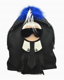 Mochila Fendi fur Karlito preta