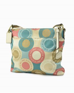 Bolsa Coach de Cetim Multicolor 