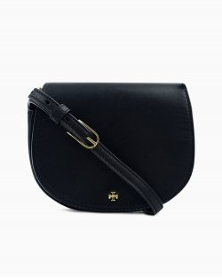 Bolsa Tory Burch tiracolo couro preta