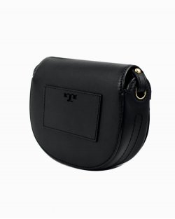 Bolsa Tory Burch tiracolo couro preta