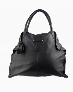 Bolsa Alexander McQueen couro preta 