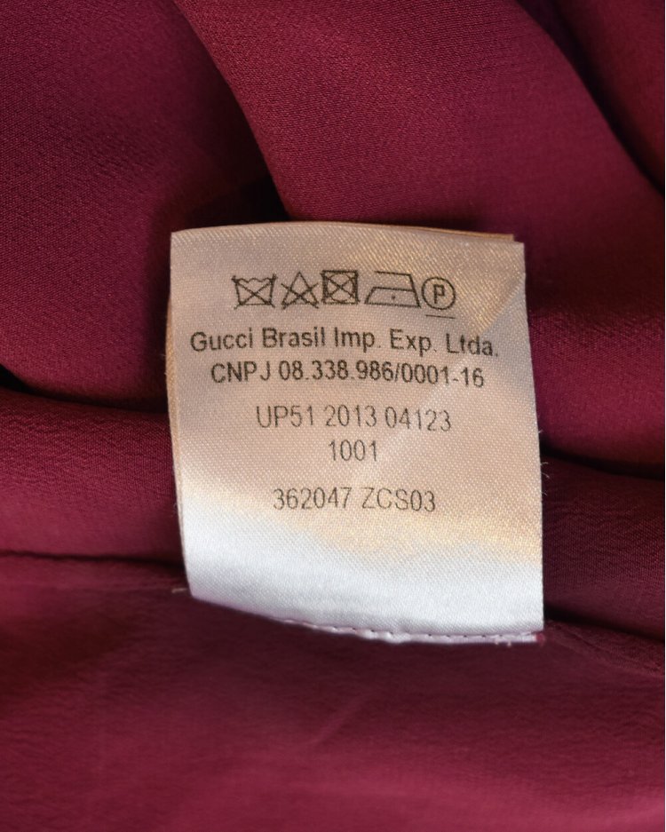 camisa de seda gucci