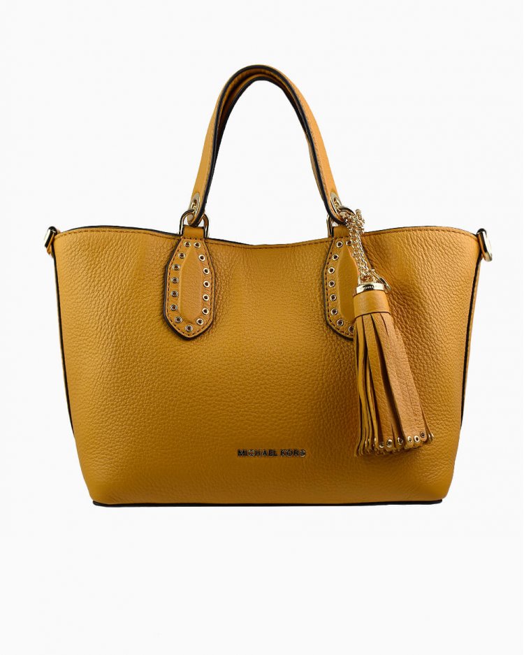 michael kors brown and yellow bolsa