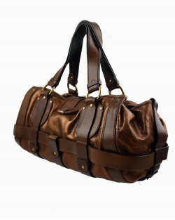 Bolsa Chloé vintage couro bronze