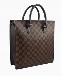 Bolsa Louis Vuitton Sac Plat Damier Ébène 