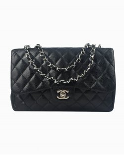 Bolsa Chanel Classic Flap de Couro Preto
