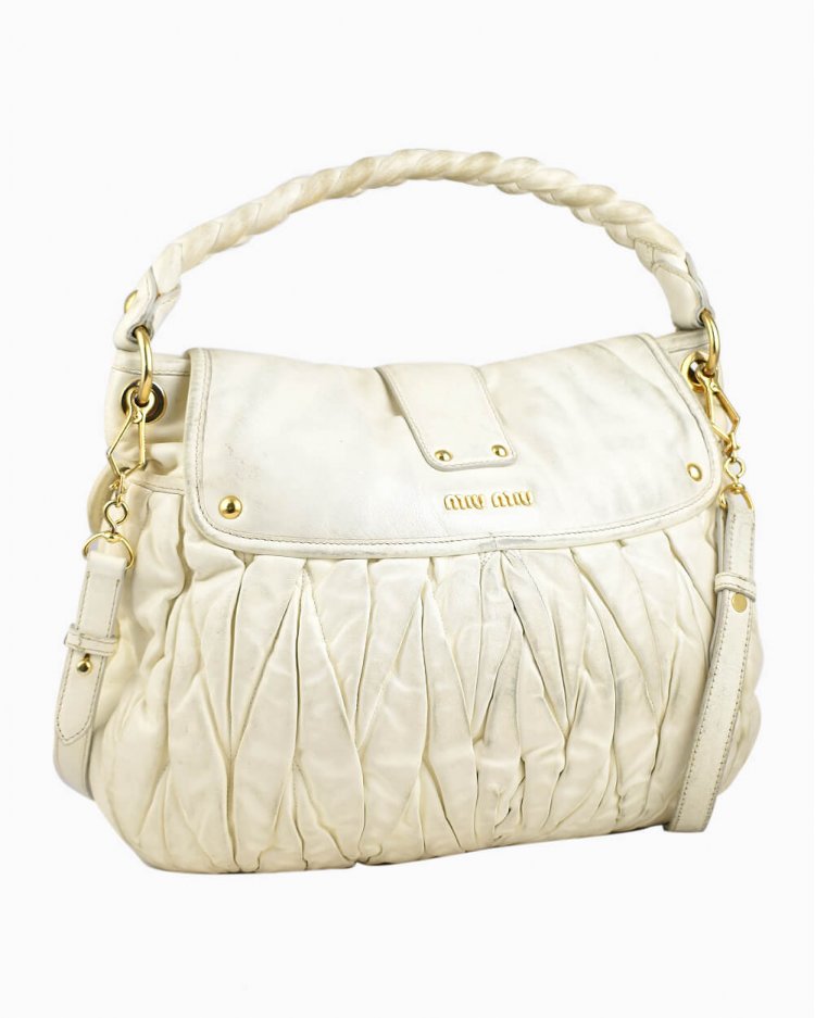miu miu bolsa white