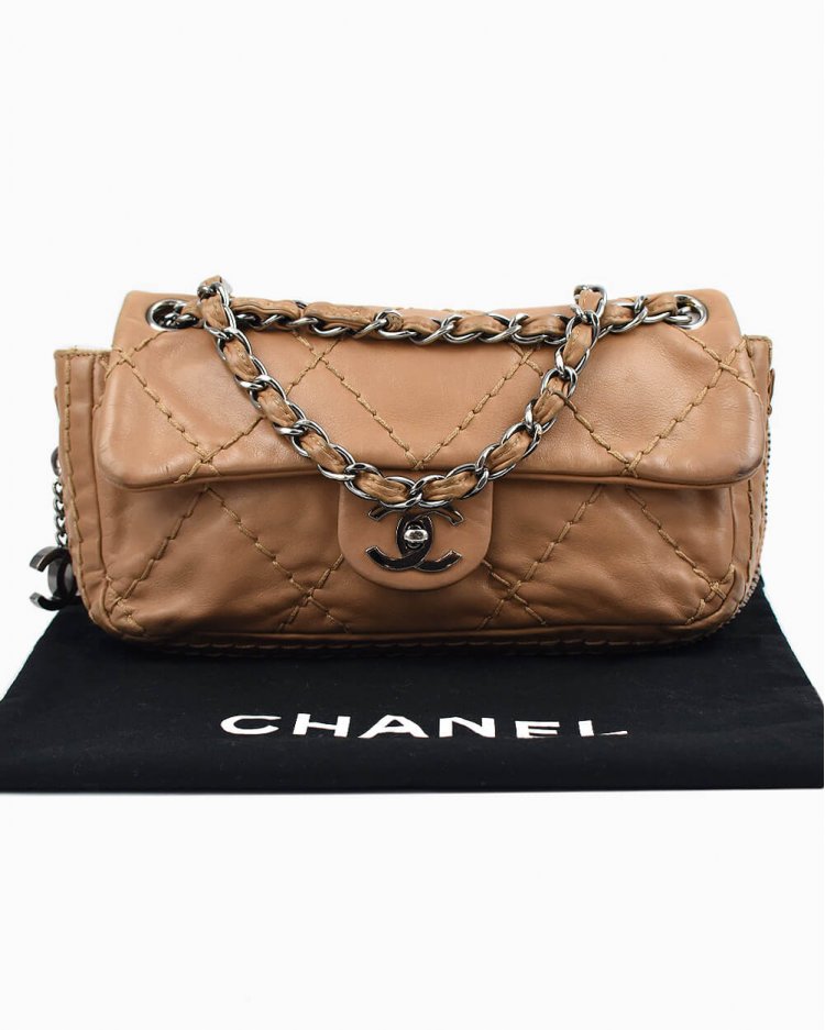 chanel dark beige bolsa